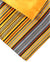 Zilli Silk Tie & Matching Pocket Square Set Orange Gray Striped Design