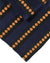 Zilli Silk Tie & Matching Pocket Square Set Dark Blue Pink Stripes Design