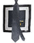 Zilli Silk Tie & Matching Pocket Square Set Black Blue Silver Logos Design