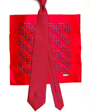 Zilli genuine Tie & Matching Pocket Square Set 