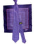 Zilli Silk Tie & Matching Pocket Square Set Purple Geometric Design
