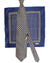 Zilli Tie & Matching Pocket Square Set Navy Olive Floral Design