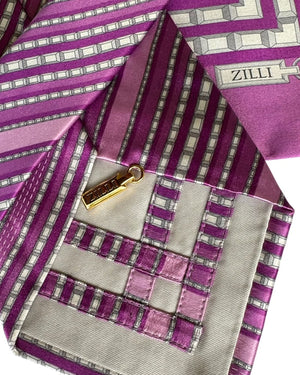 Zilli silk Tie & Pocket Square Set 