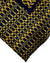 Zilli Tie & Matching Pocket Square Set Midnight Blue Gold Chain Link