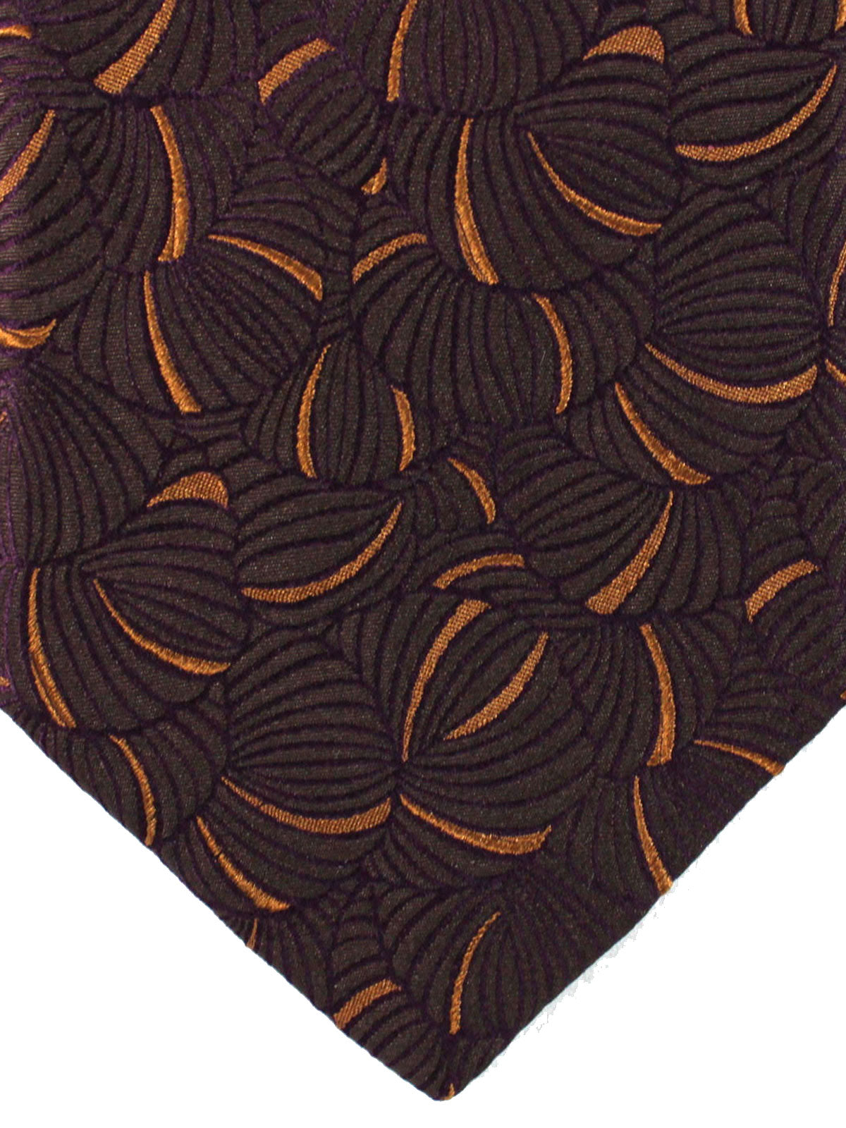 Zilli Silk Tie Brown Geometric Design - Wide Necktie