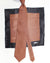 Zilli Silk Tie & Matching Pocket Square Set Rust Orange Gray Black Geometric