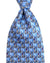 Zilli Silk Tie Blue Gray Geometric Design - Wide Necktie