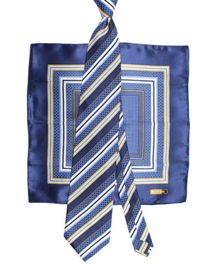 Zilli Silk Tie & Striped Design