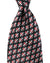 Zilli Silk Tie Black Red Maroon Gray Geometric - Wide Necktie