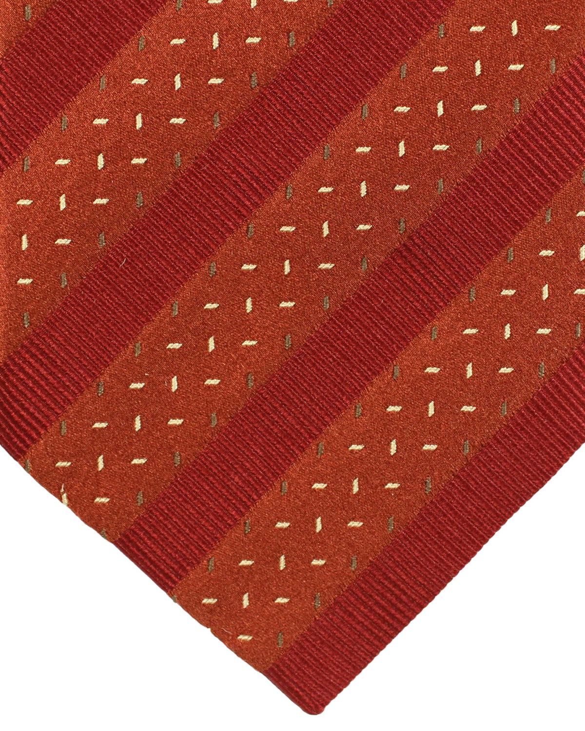 Zilli Silk Tie Maroon Stripes - Wide Necktie