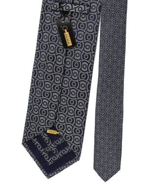 Zilli Extra Long Tie Gray Design - Hand Made In Italy