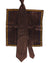 Zilli Silk Tie & Matching Pocket Square Set Brown Design FINAL SALE