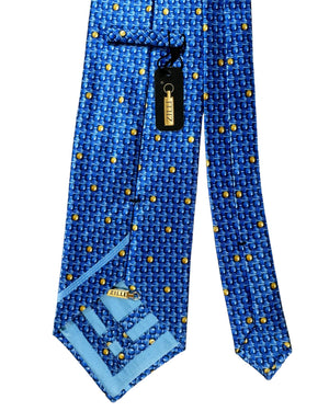 Sale Zilli Silk Tie Royal Blue Design - Wide Necktie