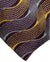 Zilli Silk Tie Silver Yellow Swirly Stripes - Wide Necktie