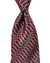 Zilli Silk Tie Maroon Silver Swirl - Wide Necktie
