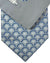 Zilli Tie & Matching Pocket Square Set Gray Blue Design