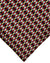 Zilli Silk Tie Black Gray Dark Red Micro Pattern - Wide Necktie