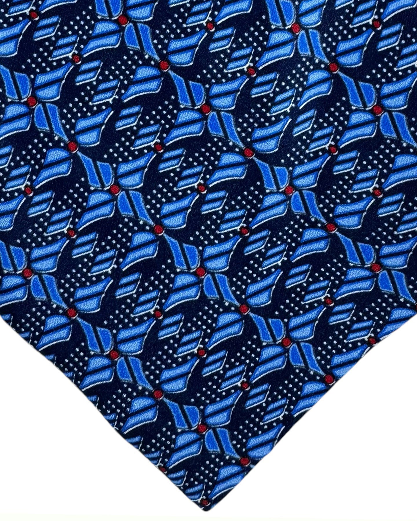 Zilli Silk Tie Navy Blue Floral - Wide Necktie FINAL SALE