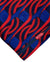 Zilli Silk Tie Midnight Blue Red Swirl - Wide Necktie