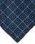 Zilli Silk Tie Navy Blue Red Gold Chains - Wide Necktie