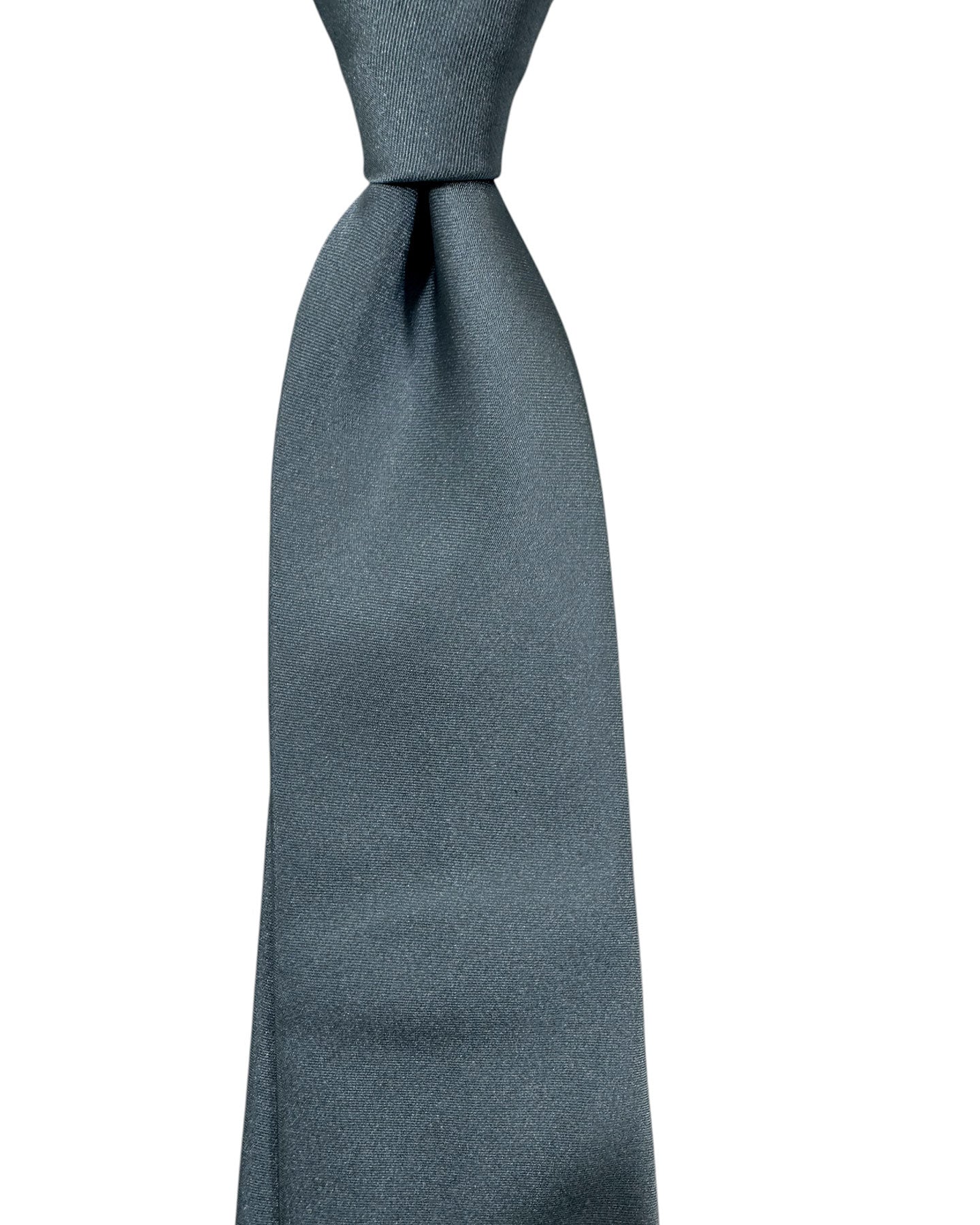 Zilli Silk Tie Solid Metal Gray