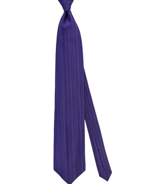 Zilli Extra Long Tie Purple Design - Wide Necktie