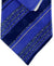 Zilli Silk Tie & Matching Pocket Square Set Royal Blue And Navy Striped