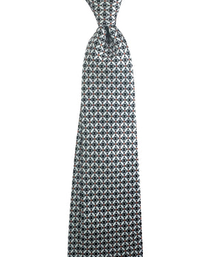 Zilli Silk Tie Gray Black Orange