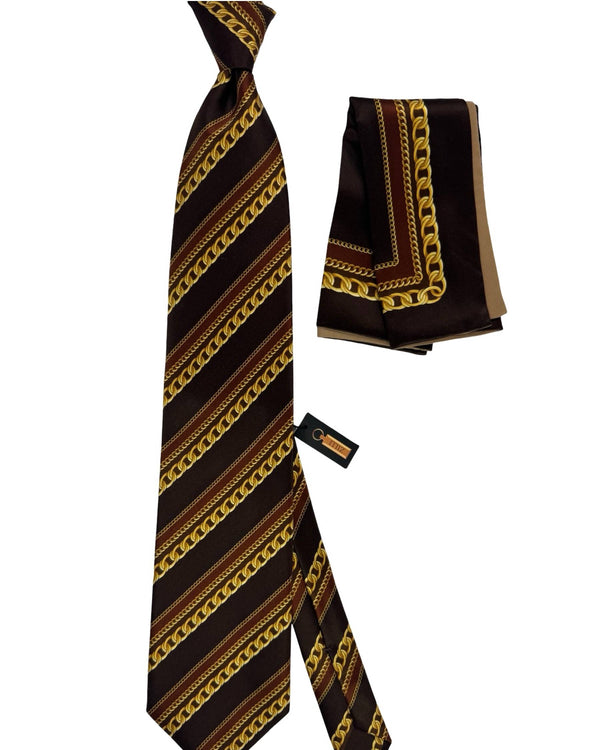Zilli Silk Tie & Pocket Square Set Zilli Online Outlet Store - Tie