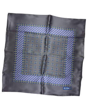 Zilli Silk Pocket Square Gray Design