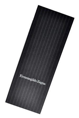 Ermenegildo Zegna Tie Couture Black Brown Stripes Design