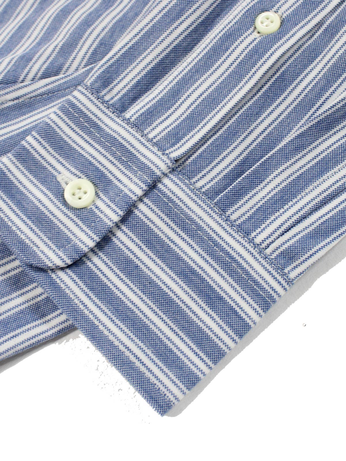 Brunello Cucinelli Striped Slim Fit Shirt in White and Blue Cotton  ref.900503 - Joli Closet