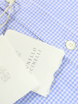 Brunello Cucinelli Dress Shirt White Blue
