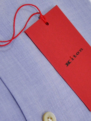 Kiton Shirt Blue Lavender 38 - 15 SALE