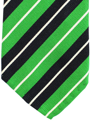 Attolini Silk Tie Green Stripes