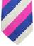 Cesare Attolini Tie Royal Fuchsia Gray Stripes Unlined Necktie