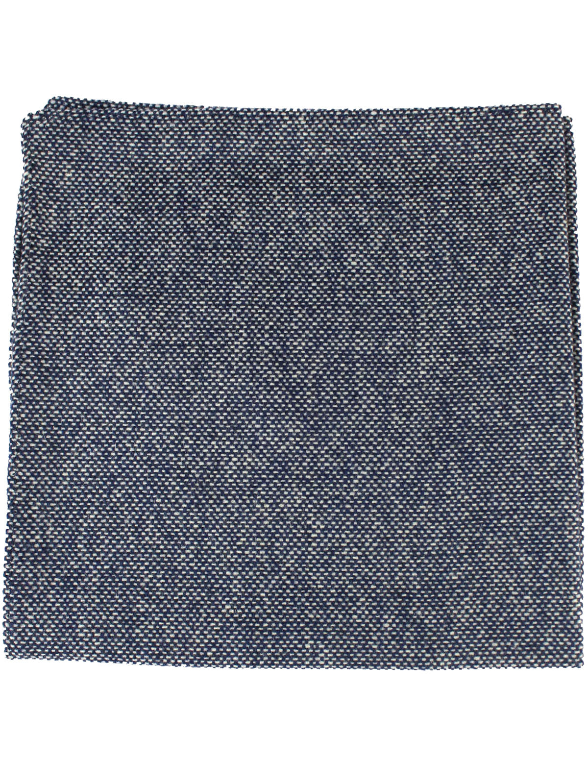 Luigi Borrelli Silk Pocket Square Dark Blue Gray Solid