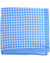Luigi Borrelli Silk Pocket Square Blue White Geometric