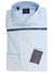 Luigi Borrelli Dress Shirt ROYAL COLLECTION White Blue Thin Stripes