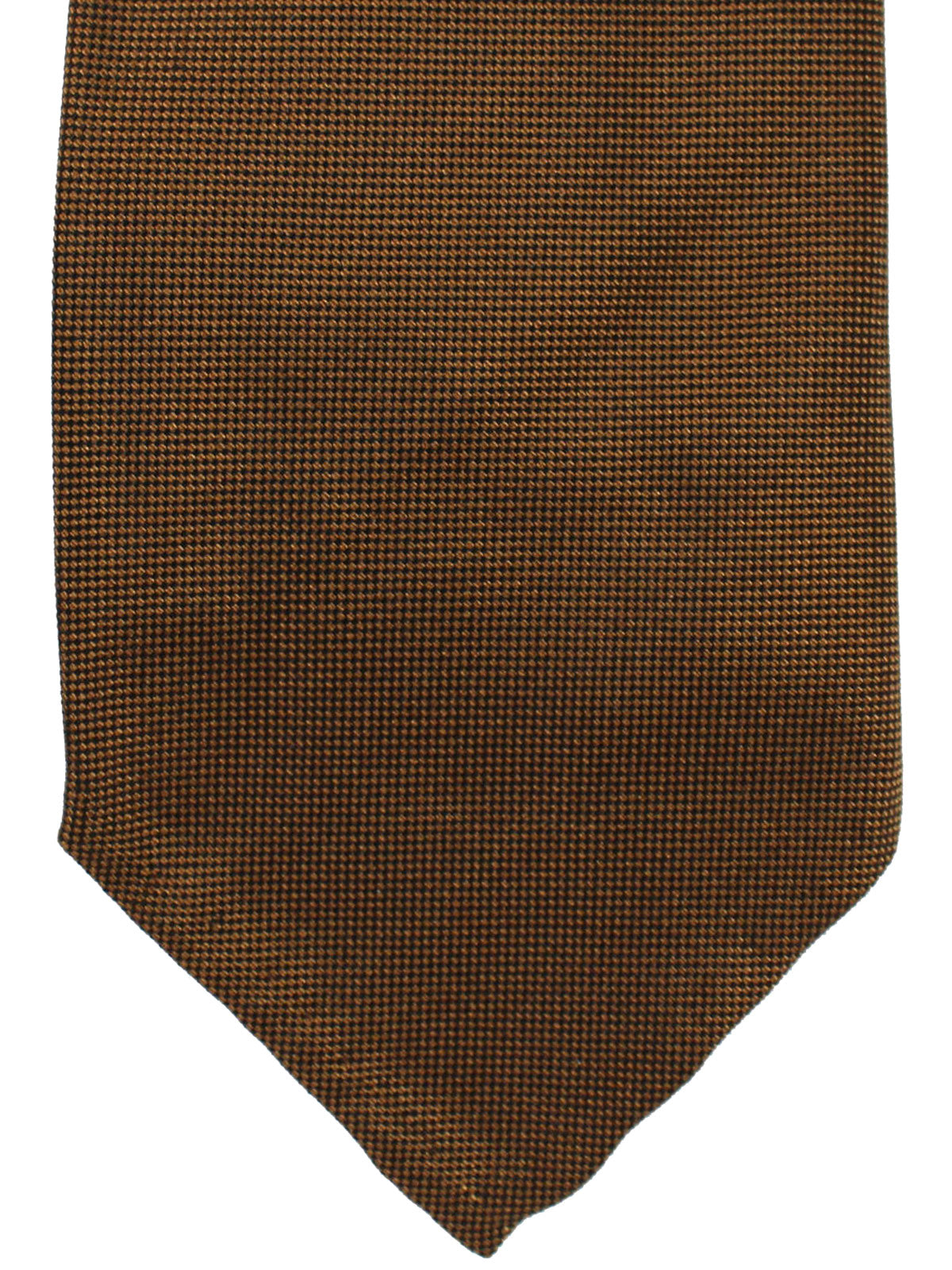 Borrelli Necktie - Unlined Brown Micro Dots Design