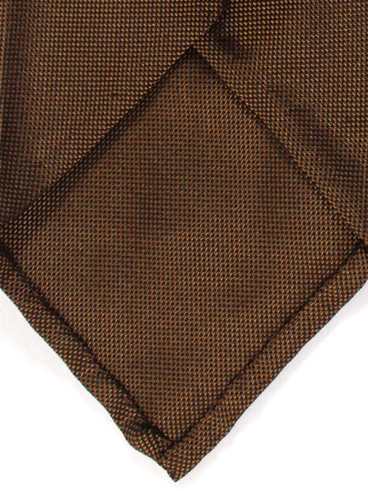 Borrelli Necktie - Unlined Brown Micro Dots Design