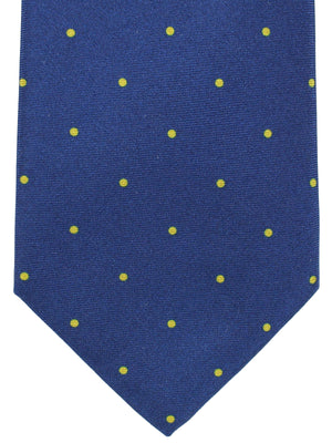 Luigi Borrelli Tie Dark Blue Micro Dots