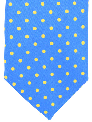 Luigi Borrelli Tie Blue Yellow Dots
