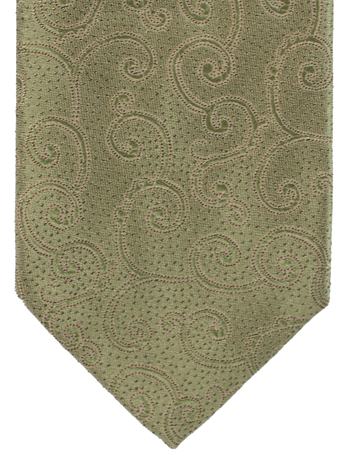 Brioni Silk Tie Forest Green Paisley