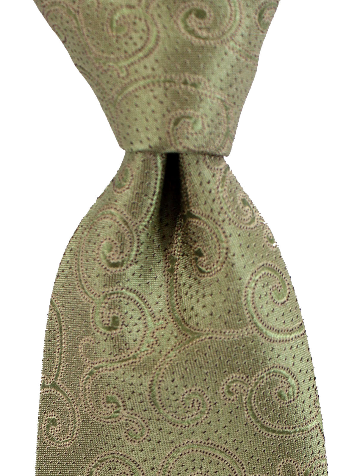 Brioni Silk Tie Forest Green Paisley