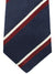 Brunello Cucinelli Tie Navy Maroon Stripes - Wool Cashmere Silk
