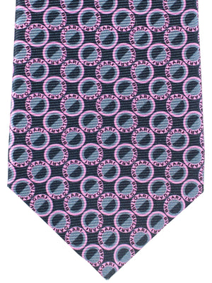 Bvlgari Sevenfold Tie Gray Purple Logo