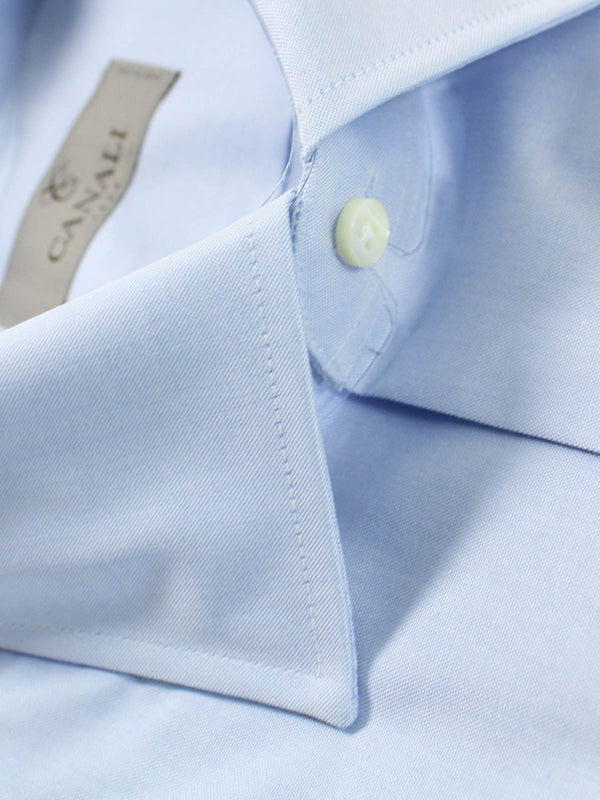 Canali Dress Shirt Light Blue 42 - 16 1/2 Modern Fit - Tie Deals