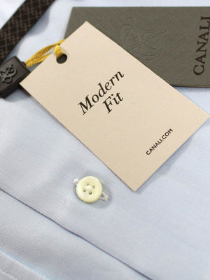 Canali Dress Shirt Blue - Moderate Spread Collar - Modern Fit 44 - 17 1/2 SALE