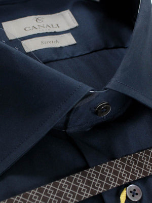 Canali Shirt Midnight Blue Stretch - Modern Fit 40 - 15 3/4 SALE - Tie Deals Canali Shirt Midnight Blue Stretch - Modern Fit 40 - 15 3/4 SALE - Tie Deals